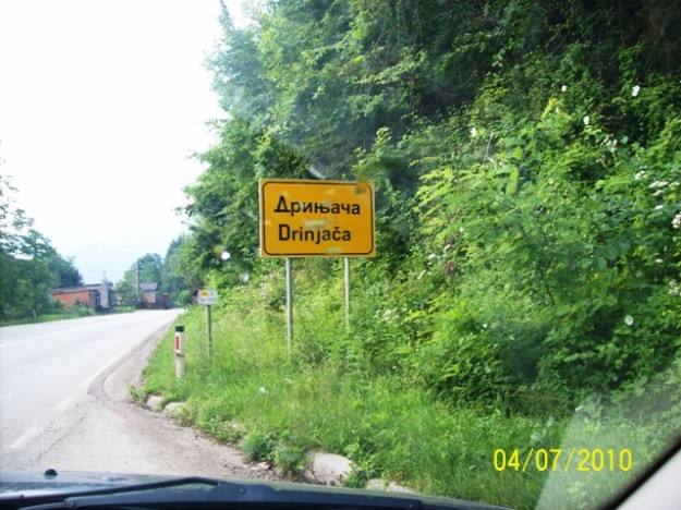 Ulazak u mjesto Drinjaču...
